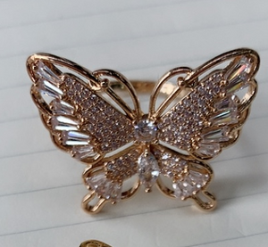 Retro style adjustable butterfly rings in 2 styles