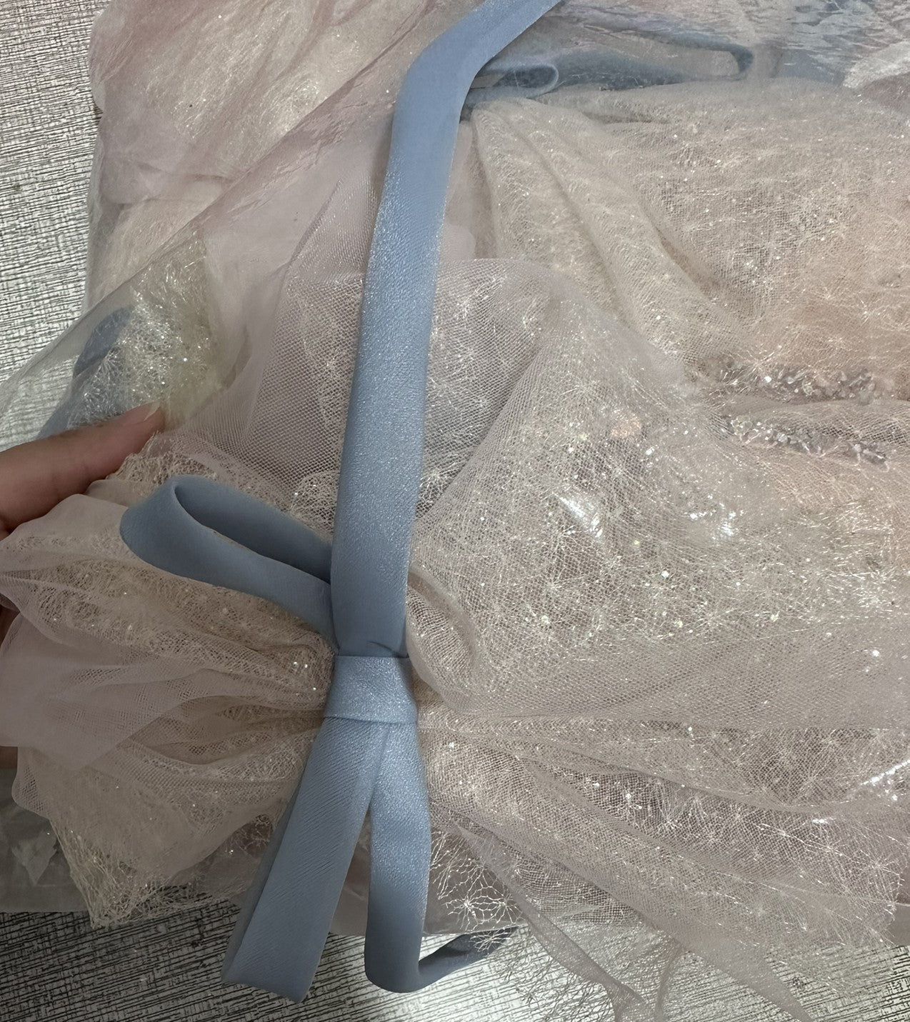 Handmade Princess Tulle Off-Shoulder Pink Prom Evening Dress