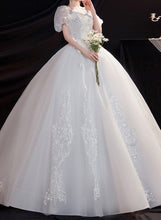 Load image into Gallery viewer, Royalcore Vintage Princess Puff Sleeves Wedding Gown Bridal Dress
