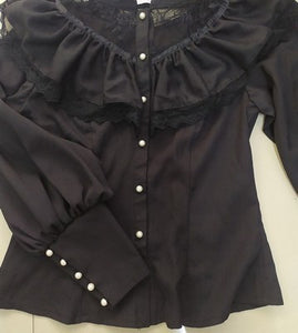 Vintage Dark Academia Victorian Style Top & Skirt Set