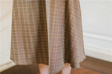 Load image into Gallery viewer, 40S Academia Plaid Vintage Librarian Dress
