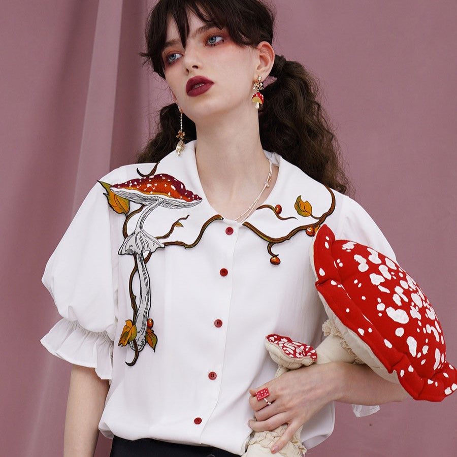 Raglan Blouse in Mushroom
