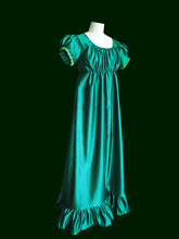 Load image into Gallery viewer, regency dress prom dress vintage dress sustainable fashion slow fashion edwardian dress period drama dress bridgerton dress
