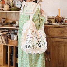 Load image into Gallery viewer, Cottagecore Embroidery Cotton Shoulder Bag
