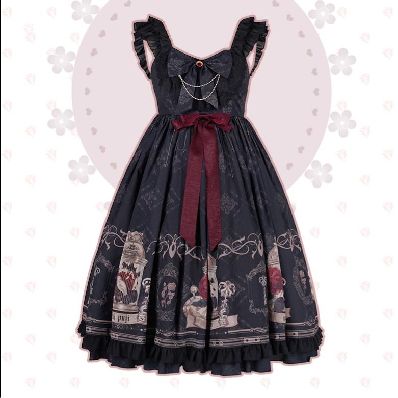 Gothic Style Vintage Sleeveless Lolita Dress M I Retro Fairy Gothic Style Vintage Sleeveless Lolita Dress M I Retro Fairy