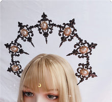Load image into Gallery viewer, Handmade Halo Crown Gothic Lolita Halo Headpiece vintage jewelry vintage accessories
