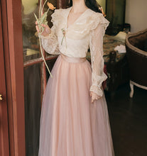 Load image into Gallery viewer, vintage dress victorian dress edwardian dress cottagecore fairycore dress
