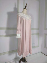 Load image into Gallery viewer, Vintage Princess Lace Stitching Velvet Night Gown Dress Lounge Wear
