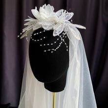 Load image into Gallery viewer, Vintage Style Yarn Wedding veil
