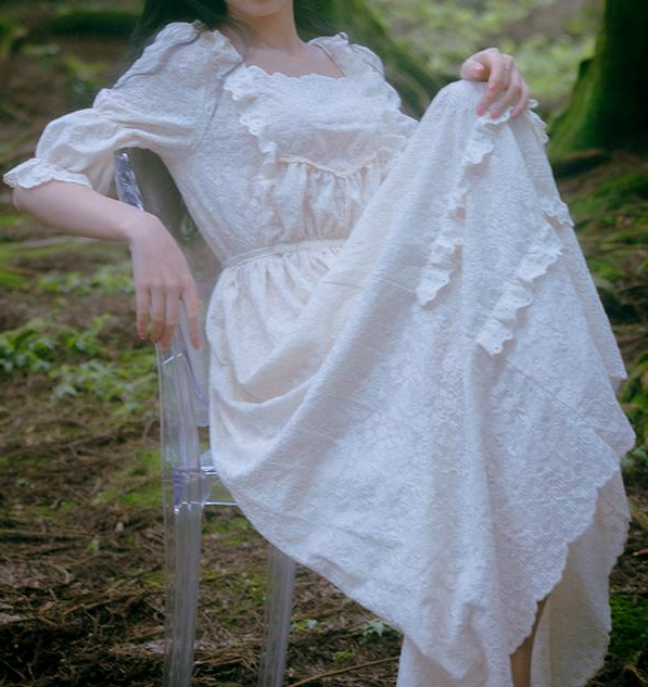 Victorian Style Embroidery Chemise Dress - Main Image