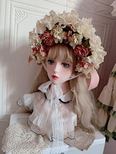 Load image into Gallery viewer, Handmade Vintage Straw Flower Bonnet Straw Hat

