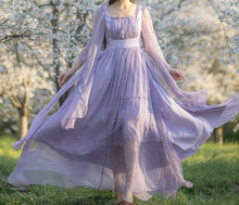 Load image into Gallery viewer, Fairycore Dreamy Lavender Prairie Dress
