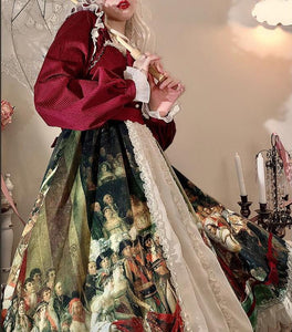 Vintage Oil Painting Print Lolita Dress （Last Chance）