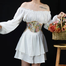 Load image into Gallery viewer, vintage corset handmade corset victorian corset waist band underbust corset
