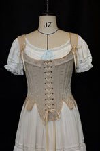 Load image into Gallery viewer, vintage corset vintage stay victorian corset vintage top vintage blouse handmade corset cottagecore corset WAISTCOAT
