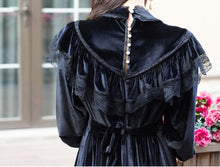 Load image into Gallery viewer, Vintage Dark Academia Gothic Style Dress
