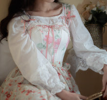 Load image into Gallery viewer, Vintage Embroidery Cotton Chemise Home wear 2 pieces
