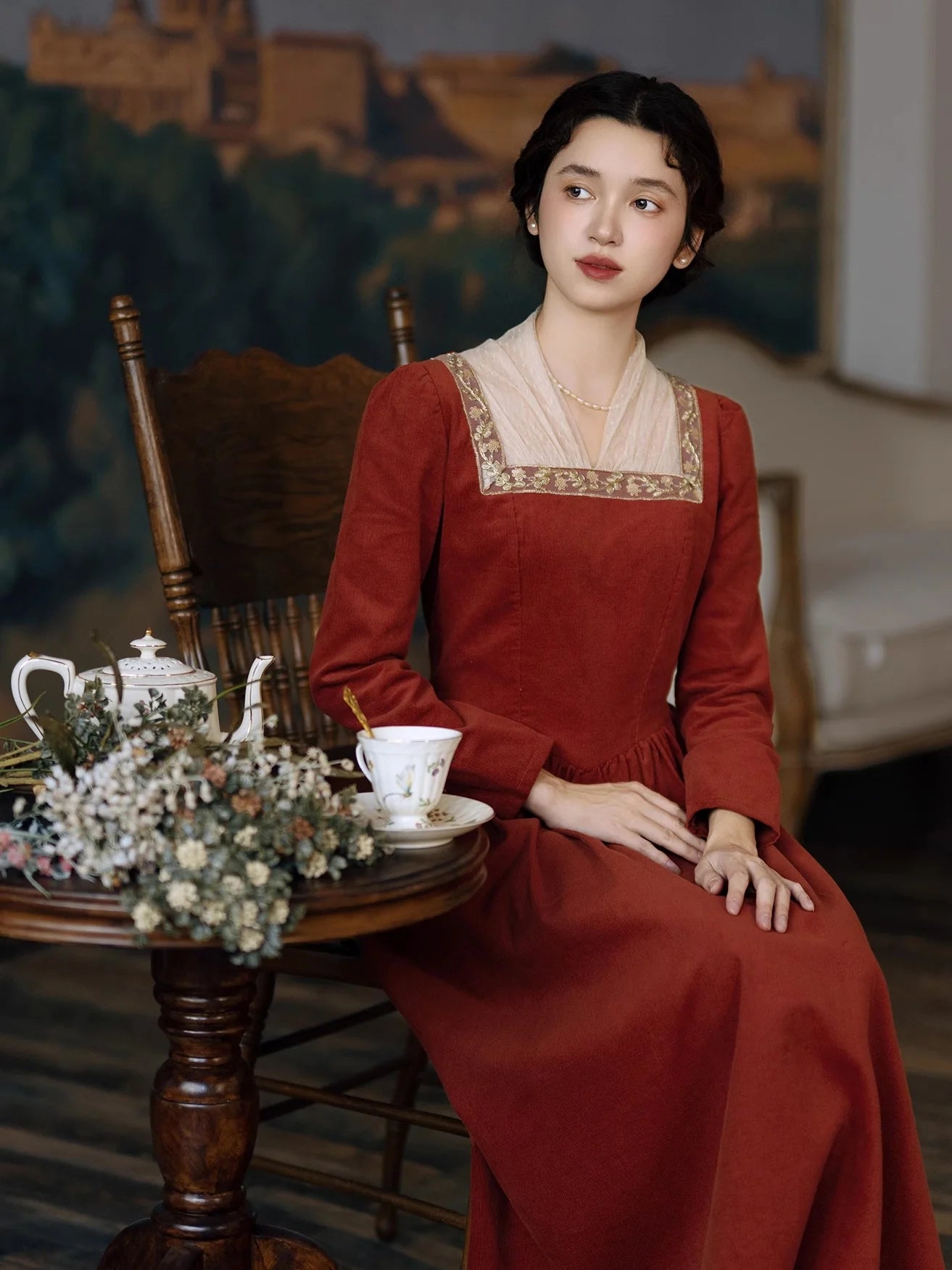 Royalcore Square Collar Dress