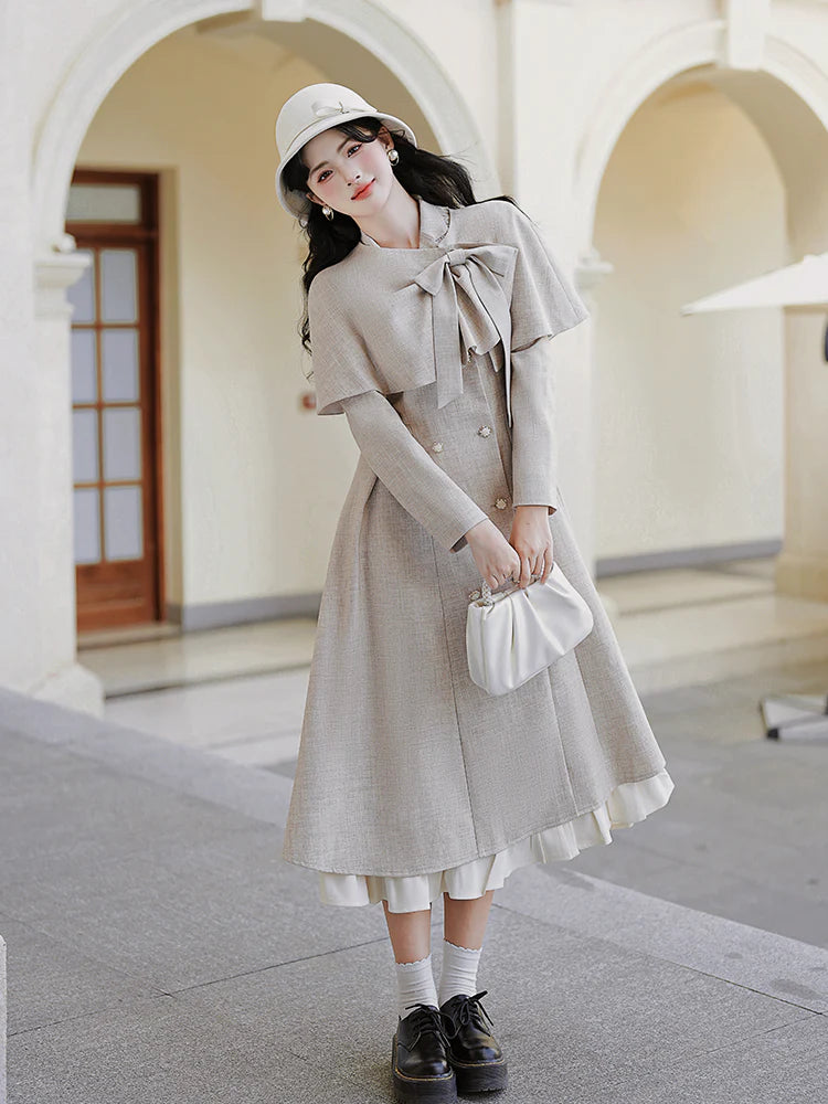 vintage dress vintage jacket trench french style trench coat