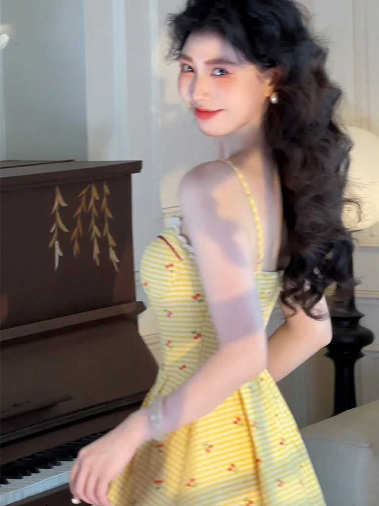 Retro Cherry Slip Dress