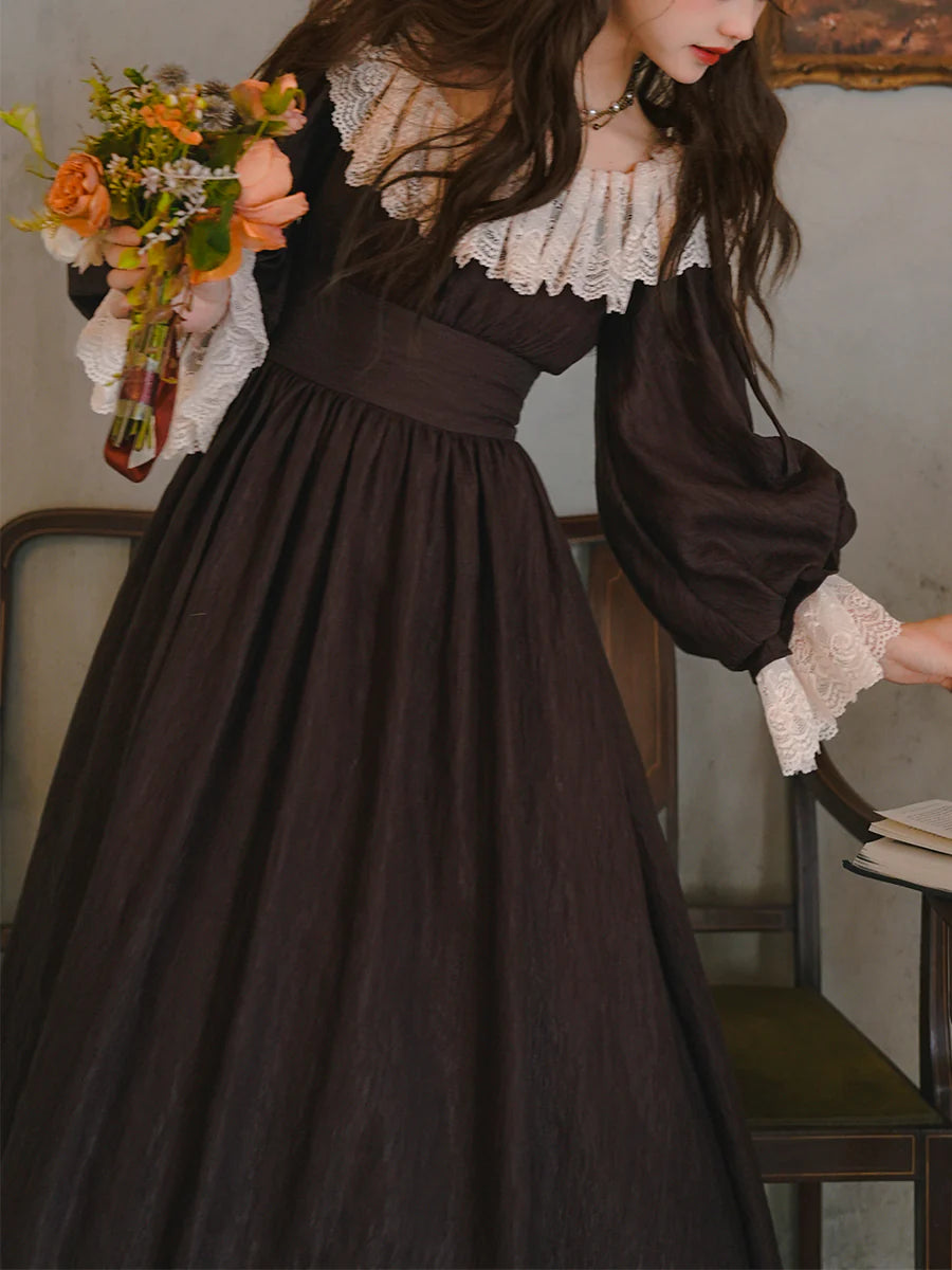 vintage dress princess dress edwardian dress coquette dress black dress lolita dress