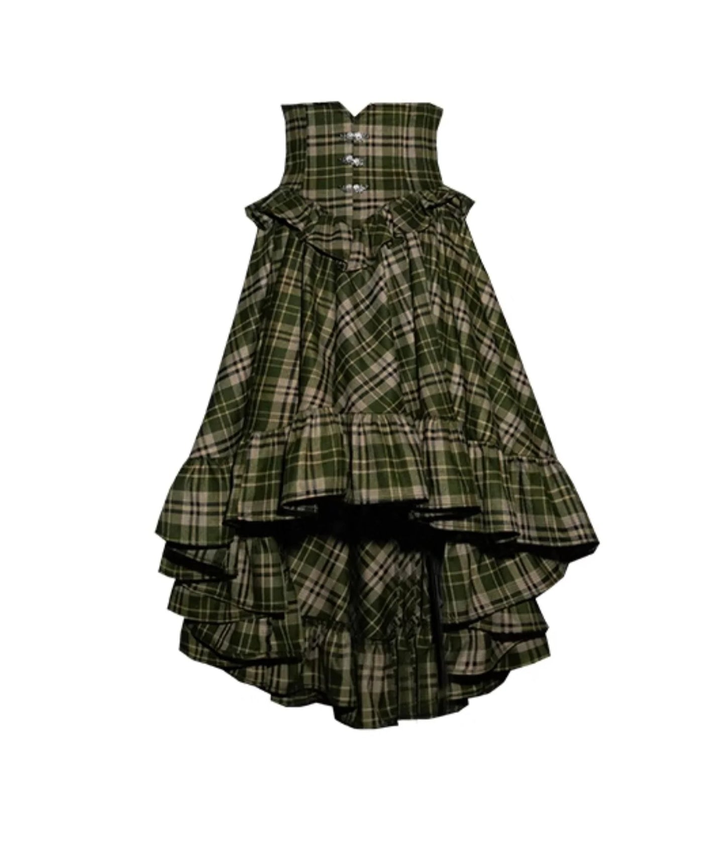 Light Academia Vintage Blouse & Plaid Skirt