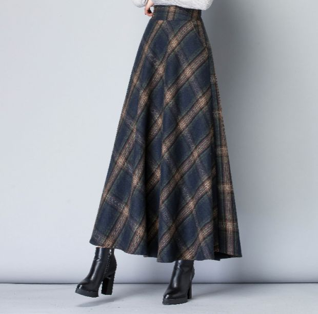 Retro Academia Plaid Skirt