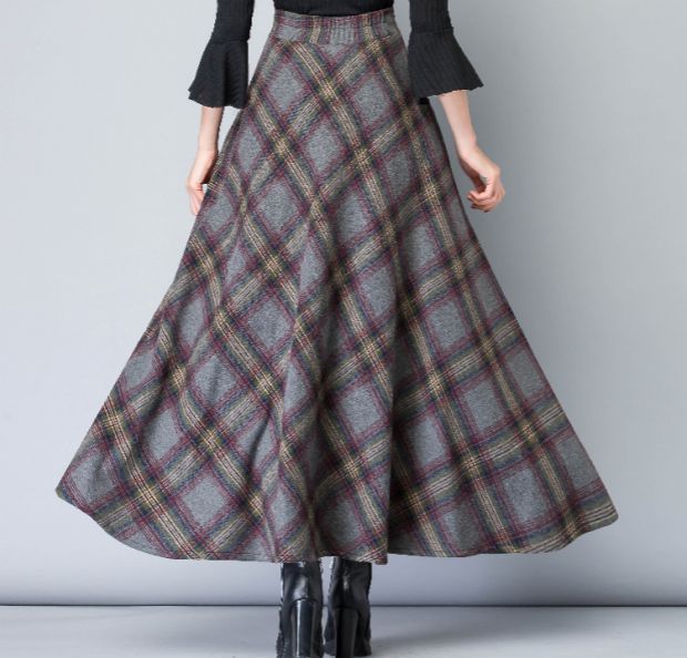 Retro Academia Plaid Skirt