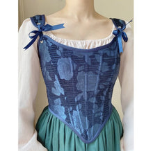 Load image into Gallery viewer, vintage corset handmade corset victorian corset corset stay vintage top
