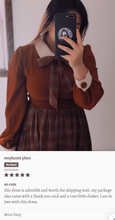 Load image into Gallery viewer, 40S Academia Plaid  Bow Tie Vintage Dress
