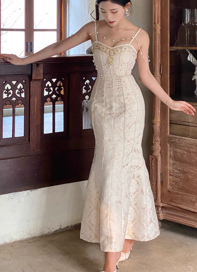 Royalcore Baroque Style Mermaid Dress – Retro Fairy Royalcore Baroque Style Mermaid Dress – Retro Fairy