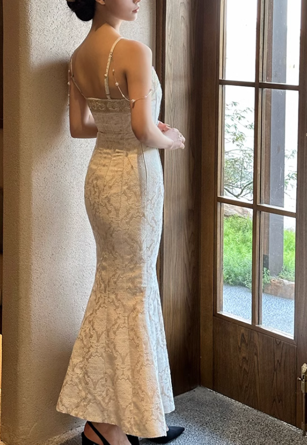 Royalcore Baroque Style Mermaid Dress