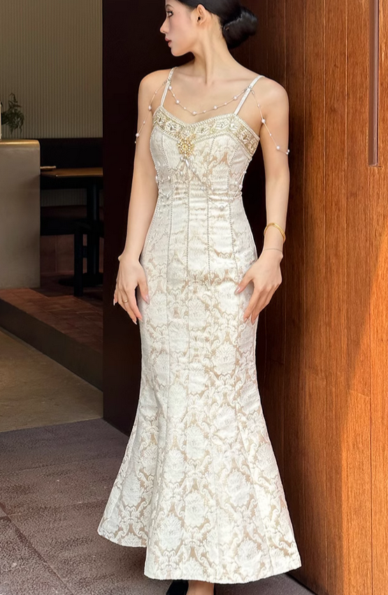 Royalcore Baroque Style Mermaid Dress