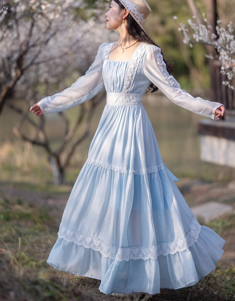 fairycore dress cottagecore dress vintage dress retro fashion victorian style dress historical fashion