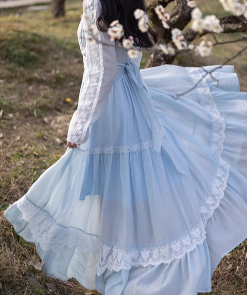Gunne Sax Remake Blue Prairie Dress