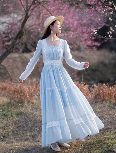 fairycore dress cottagecore dress vintage dress retro fashion victorian style dress historical fashion