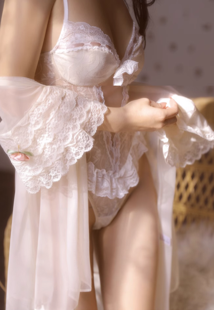 Vintage 30s Lace Trim Bodysuit Lingerie