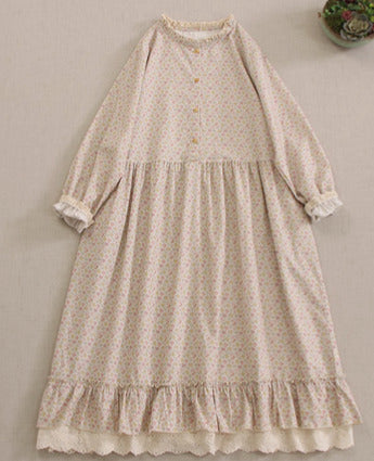 Cottagecore Mori Kei Floral Dress