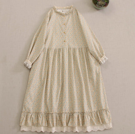 Cottagecore Mori Kei Floral Dress