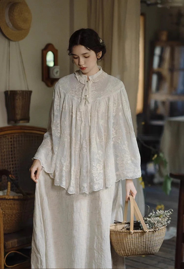 vintage top vintage blouse cottagecore top blouse cottagecore clothing fairycore clothing period drama clothing