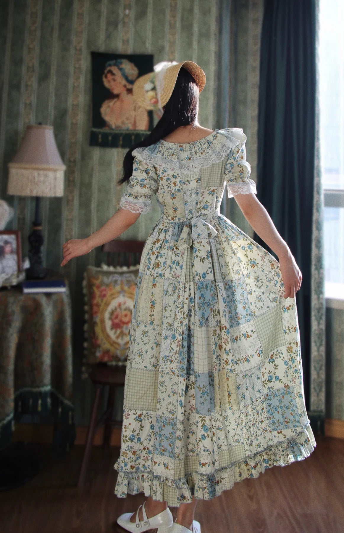 Cottagecore Dress Retro Cotton Dresses Lysistrata Vintage Dress, Vintage French Dress, Vintage Dress, Fairy Cottagecore Dress Retro Cotton Dresses Lysistrata Vintage Dress, Vintage French Dress, Vintage Dress, Fairy