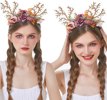 Load image into Gallery viewer, Fairycore Flower Hair Crown Bridal Hair Band
