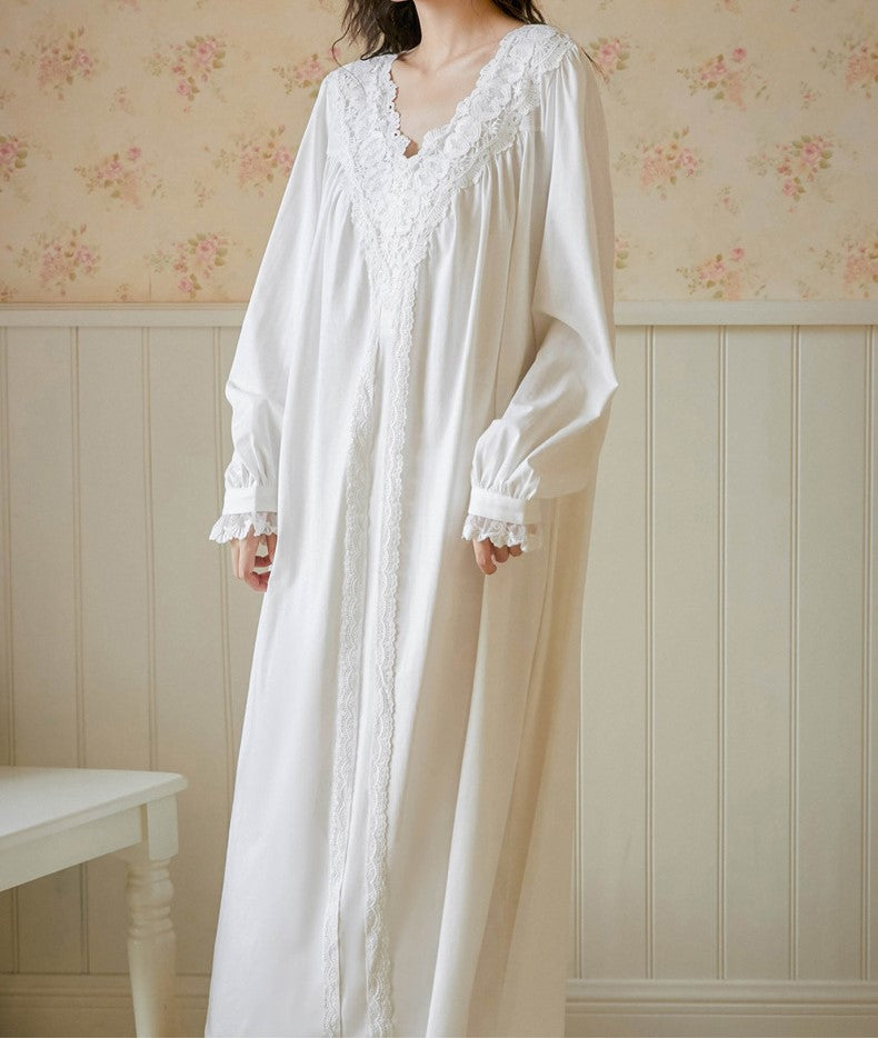 Vintage Style V Neck Night Gown Dress – Retro Fairy