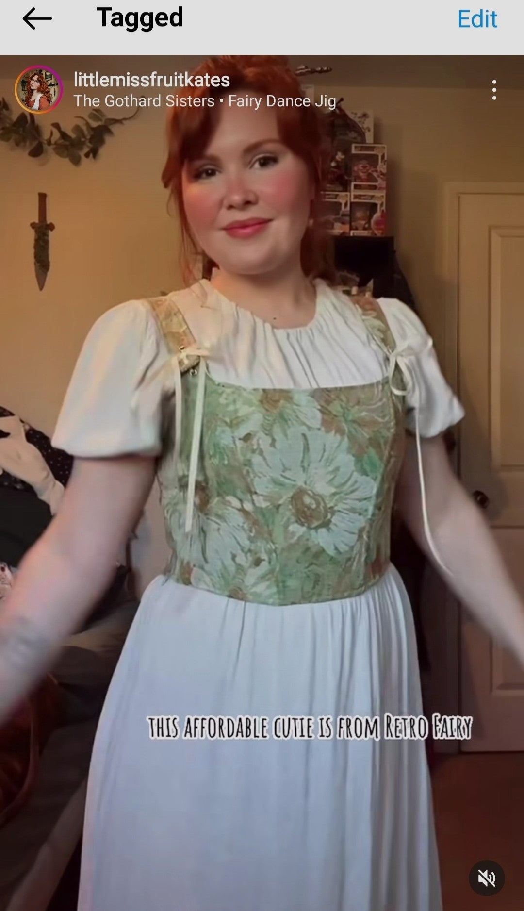 Fairycore Lace up Floral Corset
