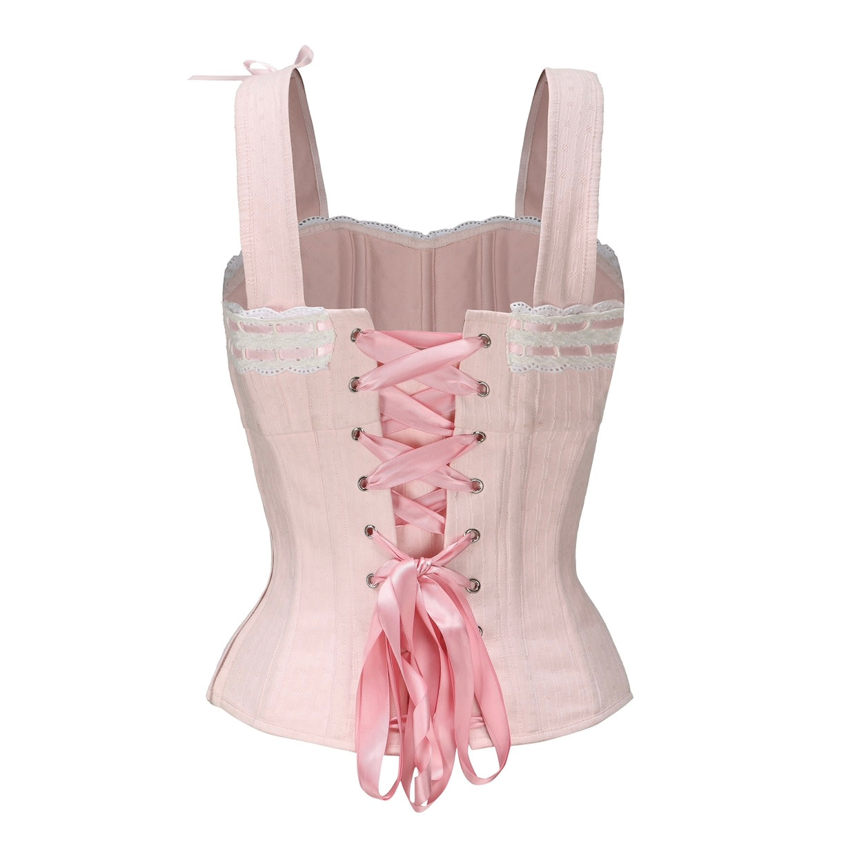 [Ricchie] Handmade Vintage Remake Pastel Lace up Corset