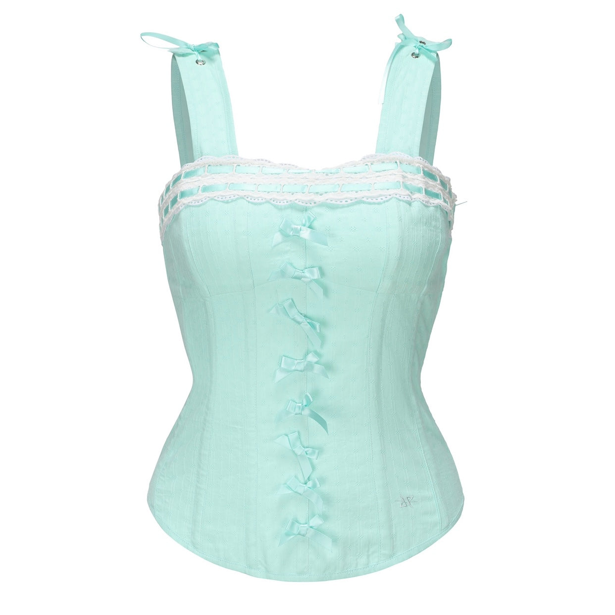 [Ricchie] Handmade Vintage Remake Pastel Lace up Corset