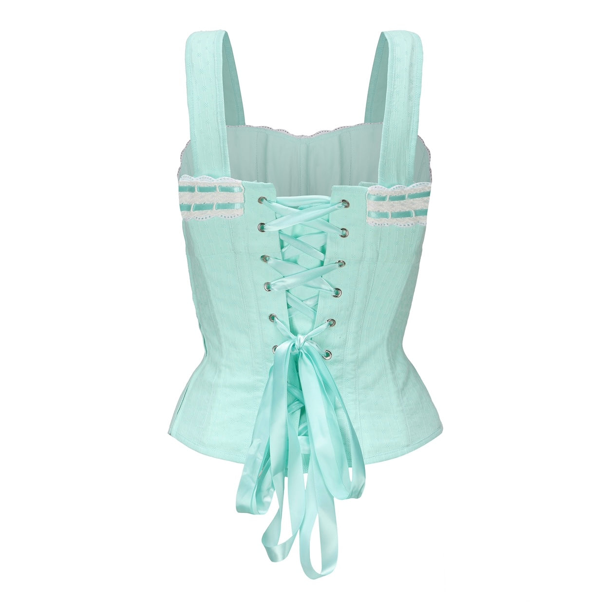 [Ricchie] Handmade Vintage Remake Pastel Lace up Corset