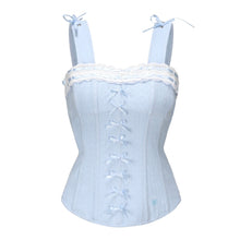 Load image into Gallery viewer, [Ricchie] Vintage Remake Pastel Lace up Corset
