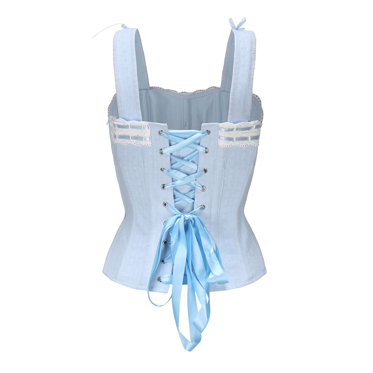 [Ricchie] Handmade Vintage Remake Pastel Lace up Corset
