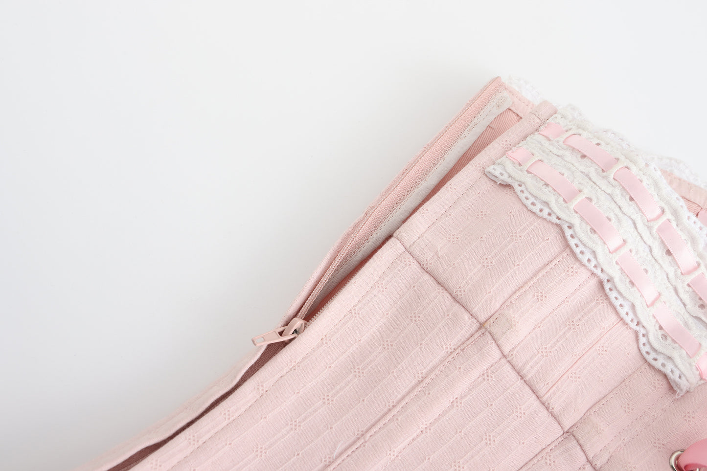 [Ricchie] Handmade Vintage Remake Pastel Lace up Corset